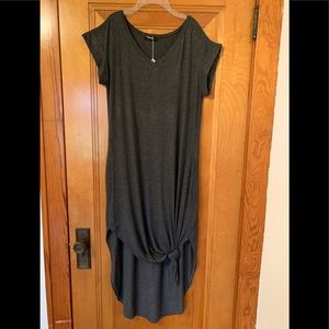 KLd dark gray long t-shirt dress